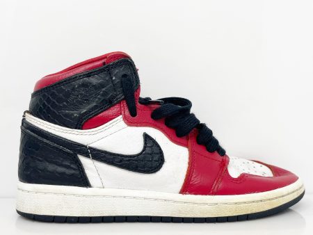 Nike Boys Air Jordan 1 CU0449-601 Red Basketball Shoes Sneakers Size 1Y For Sale