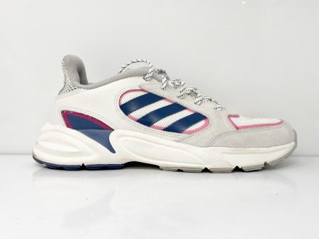 Adidas Womens 90s Valasion EE9907 White Running Shoes Sneakers Size 8.5 Sale