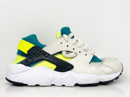 Nike Boys Air Huarache Run 654275-045 White Running Shoes Sneakers Size 7Y For Cheap