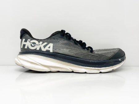 Hoka One One Boys Clifton 9 1131170 BWHT Black Running Shoes Sneakers Size 5M D Hot on Sale