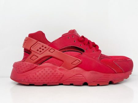 Nike Boys Air Huarache 654275-600 Red Running Shoes Sneakers Size 5.5Y Fashion