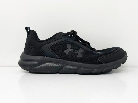 Under Armour Boys Assert 9 3024633-002 Black Running Shoes Sneakers Size 6Y For Sale