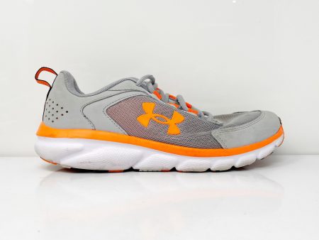 Under Armour Boys Assert 9 3024633-107 Gray Running Shoes Sneakers Size 6Y Online Hot Sale