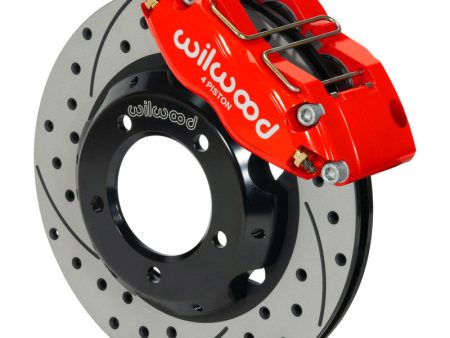 Wilwood Dynapro Radial Front Kit 11in Drilled & Slotted Red 61-67 Jaguar XKE w  Lines For Sale